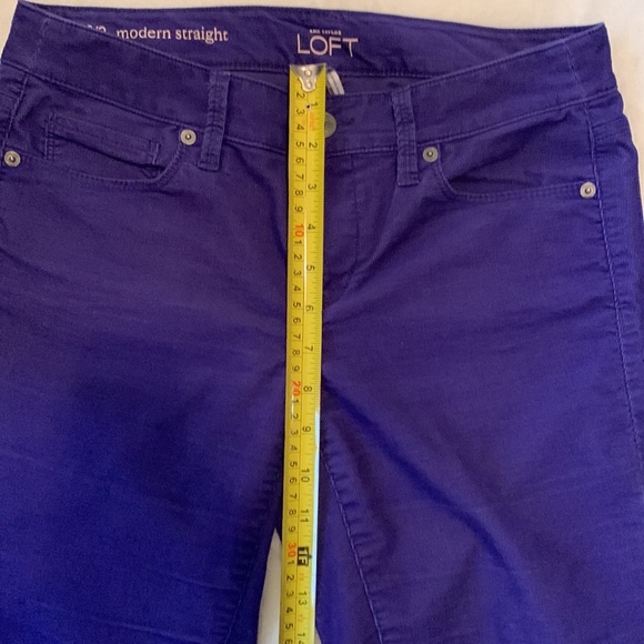🌺 2 for $23 🌺 LOFT- Purple Corduroy Pants-Straight Leg - Picture 13 of 15